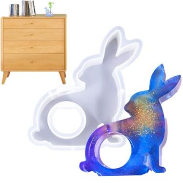 Imagem de Molde De Vaso De Silicone | Forma Para Plantador Com Design De Coelho - Molde de Plantador Hidropónico de Silicone,Para Suporte de Flores DIY para Casa, Escritório e Jardim