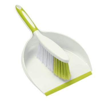 Imagem de NACENA Conjunto de panela e escova, conjunto grande de vassoura de mão e pá de lixo, conjunto de escova grande e pá de lixo para acampamento, vassoura e pá de lixo para limpeza diária de pelos de