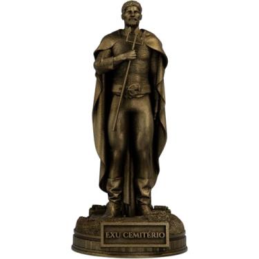 Imagem de Estátua Exu Cemitério Umbanda Candomblé (Cor Ouro Velho)