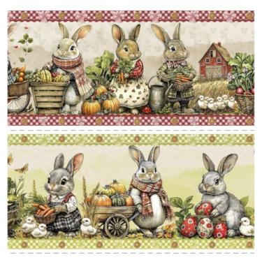 Imagem de Tecido Tricoline Digital Barrado Fazenda dos Coelhos 100% Algodão