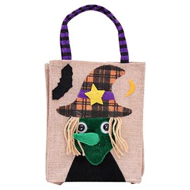 Imagem de Sacos de Presente Linho e Juta com Alças Reutilizáveis para Festivais Halloween Artesanatos Bolsas Práticas Doces Aniversários Casamentos Festas Compr