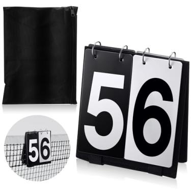 Imagem de Sonwyoung Over Net Placar portátil Keeper Tênis Placar Flipper para vôlei basquete tênis de mesa ao ar livre (números 0-9)