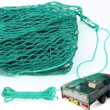 Imagem de SATINIOR Capa de rede de rede de carga resistente com 18 peças de corda elástica de rede de carga de rede de vedação de carro para caminhonete de reboque (7,3 x 3,6 m)