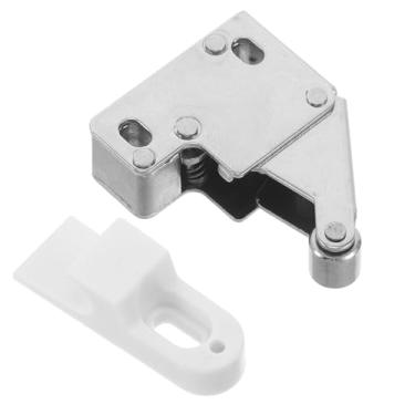 Imagem de TEHAUX Trava de toque segura para empurrar trava de armário escondida para dobradiça de porta de armário fixador de roda de metal