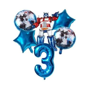 Imagem de Balões Do Optimus Prime Bumblebee Para Meninos, 6 Peças, Decorações Pa