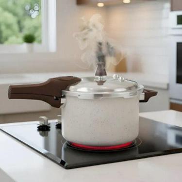 Imagem de Panela de Pressão Brinox Pressume Ceramic Life 4,2L Antiaderente Cerâm