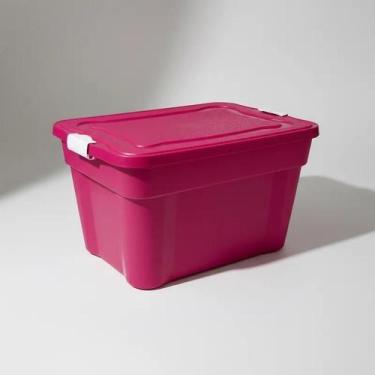 Imagem de Caixa Organizadora 55L com Tampa e Travas Agraplast Multiuso Ideal par