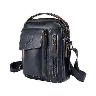 Imagem de Bolsa De Ombro Casual Masculina Em Couro BULLCAPTAIN, Bolsa Mensageiro
