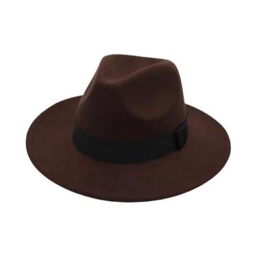 Imagem de Chapéus Jazz De Lã Unissex Com Aba Larga Estilo Inglês Para Outono E I