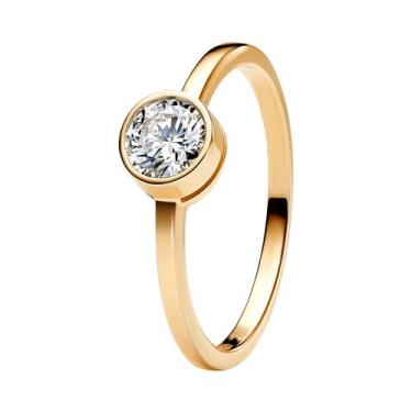 Imagem de Anel Feminino De Prata Esterlina 925 Banhado a Ouro 18K Com Pérola Geo