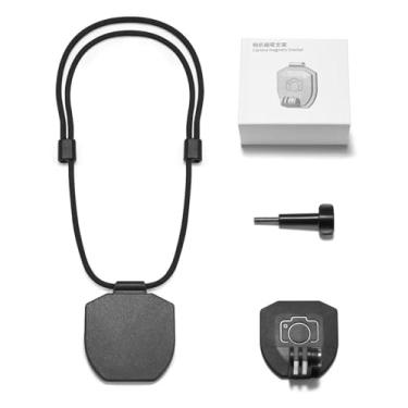 Imagem de Suporte magnético para pescoço compatível com GoPro Hero 13/12/11, para câmera de ação Insta360 X5/X4/X3/Ace Pro 2, para câmera DJI OSMO Action 5/4/3 Pro, suporte de montagem com parafuso longo e