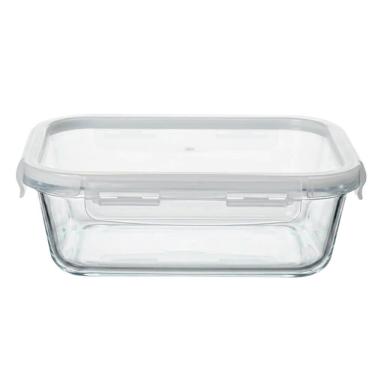 Imagem de Pote Hermético de Vidro Borossilicato com Travas Retangular 1040ml - Vista Home