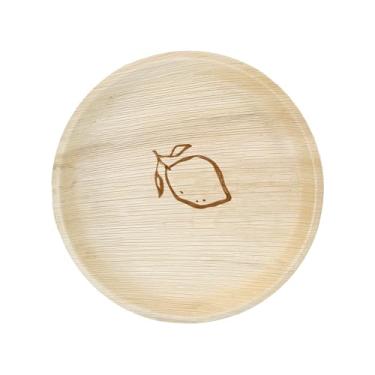 Imagem de NEATSHEETS Pratos de folha de palmeira NEATtable | Design de limão | Descartáveis e compostáveis | Ecológicos e 100% naturais | Ótimo para eventos ao ar livre, casamento, festa, churrascos | Prato