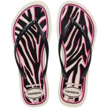 Imagem de Chinelo Havaianas Slim Animals Feminino - Bege Palha - 33/34-Feminino