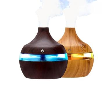 Imagem de Umidificador De Ár Portátil USB Difusor Cor Madeira Difusor De Áromas Com Duração De Até 8 Horas(KIT2um003)