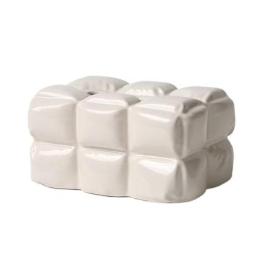 Imagem de Porta-toalhas de papel design de estilo francês caixa de lenços de cerâmica ornamentos sala de estar casa mesa de café caixa de papel ornamentos de mesa de jantar recipiente de tecido