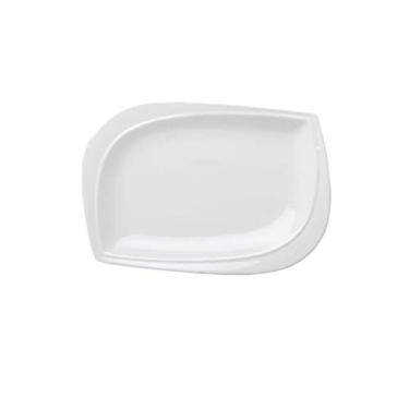 Imagem de Prato de jantar pratos de cerâmica irregulares, pode ser usado para colocar sobremesas, lanches, acompanhamentos, legumes, frutas, churrasco (uma cor G)