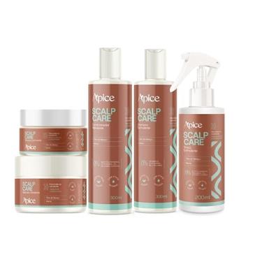 Imagem de Kit Scalp Care Apice Shampoo Condicionador Mascara Tonico e Esfoleante