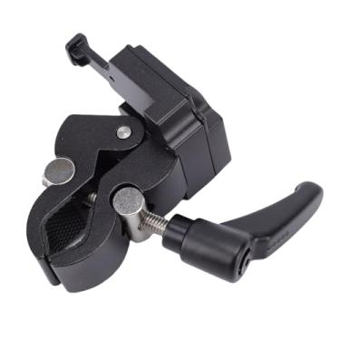 Imagem de Acouto Braçadeira de Bateria de Montagem Em V, Adaptador de Bateria de Bloqueio Em Liga de Alumínio Com Botão de Travamento para Hastes de 15 Mm a 55 Mm, Compatível Com Tripés de