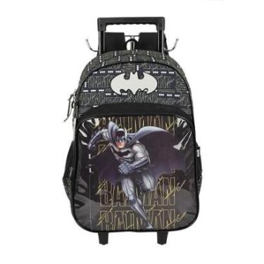 Imagem de Mochila de Rodinhas Com Alça Luxcel Batman Preto-Masculino