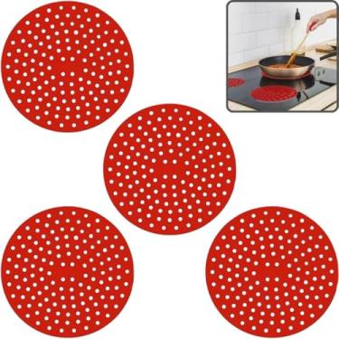 Imagem de Kit 4 Almofada Silicone Protetora Tapete Fogão de Indução Descanso