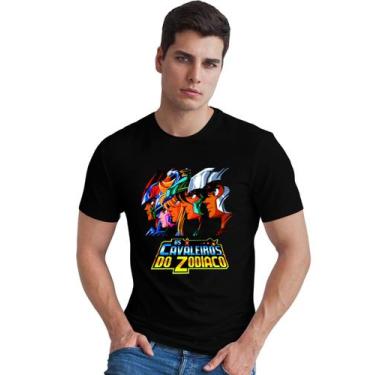 Imagem de Camiseta Os Cavaleiros Do Zodiaco ADULTO - Glev.Conceito, GG, Preto