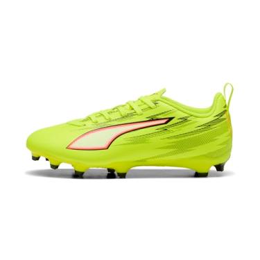 Imagem de Puma Tênis infantil unissex Ultra 6 Play Firme/Artificial Ground Soccer Chuteiras (criança pequena), Alerta amarelo/preto/vermelho brilhante/limão, 20
