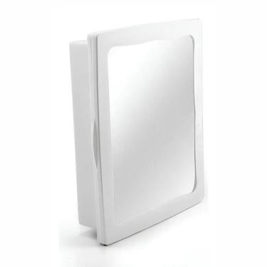 Imagem de Armário Banheiro Com Espelho Banheiro Plástico Armarinho Espelheira - 