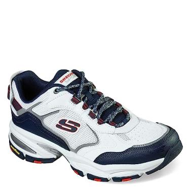 Imagem de Skechers Tênis masculino Vigor 3.0, Branco/azul marinho/vermelho, 11 Wide