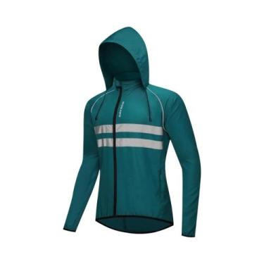 Imagem de Jaqueta Corta-vento Masculina, Dobrável, Refletiva, Para Ciclismo, Cor