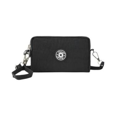 Imagem de Bolsa Transversal Harajuku Com Estampa, Carteira De Três Camadas Com Z