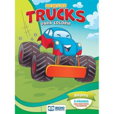 Imagem de Colorir Monster Trucks - Alegres - RIDEEL / BICHO ESPERTO, Sortido
