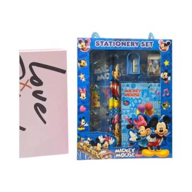 Imagem de Conjunto De Material Escolar Frozen Mickey Stitch 6PCS, Lápis, Caneta,