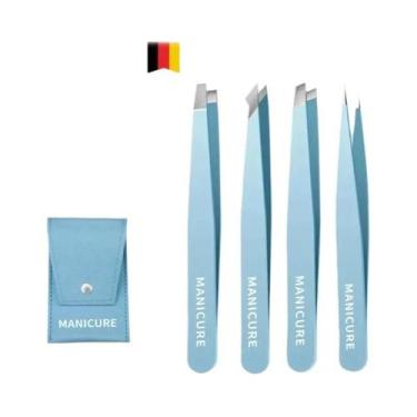 Imagem de Pinça De Sobrancelha Inclinada De Aço Inoxidável Colorida Para Remoção