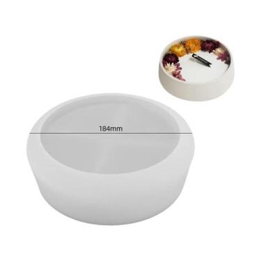 Imagem de Molde Grande Redondo De Silicone Para Vaso De Cimento, Vaso De Flores,