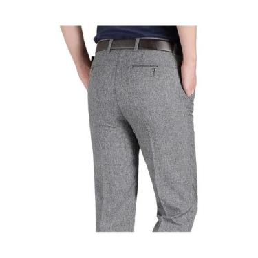 Imagem de Calças Masculinas Pretas E Cinza, Finas, Casuais, Para Negócios, Verão