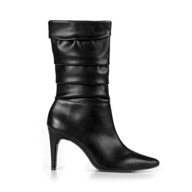 Imagem de Bota mariotta franzida feminino 20845-01 -, Preto, 38