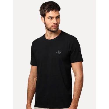 Imagem de Camiseta Calvin Klein Jeans Masculina New Mono Logo Re Issue Preta-Masculino