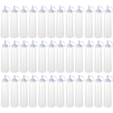 Imagem de Kit 36 Bisnagas para Molhos Plástica 400ml Ketchup Mostarda Maionese C