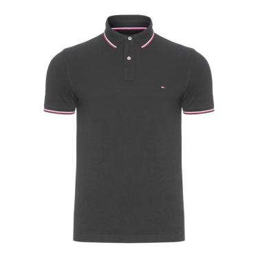 Imagem de Camiseta Gola Polo Tommy Hilfiger Tipped Slim Preto-Masculino