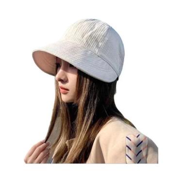 Imagem de Chapéus De Sol Femininos Com Aba Larga E Dobráveis, Proteção UV, Moda 