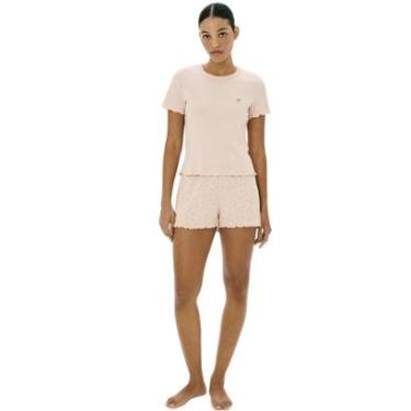 Imagem de Pijama Curto Hering Frufru Rosa-Feminino