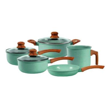 Imagem de Jogo De Panelas Cerâmico Triplo Indução Tuut Ecoglide Tuut 5 Peças Cor