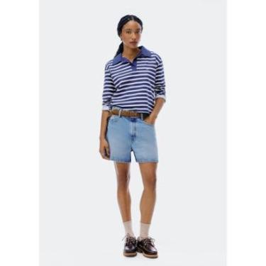 Imagem de Shorts Jeans Hering Reto Cintura Média Feminino-Feminino