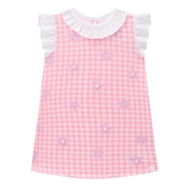 Imagem de Vestido Infantil Rosa Xadrez Molecotton Kukiê-Feminino