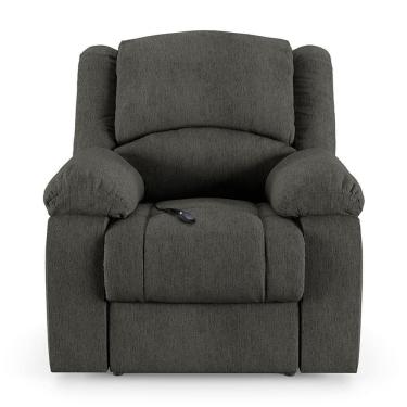 Imagem de Poltrona Do Papai Reclinável Sala De Cinema Barcelona Controle Elétrico Linho Chumbo