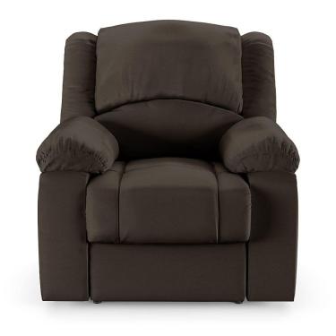 Imagem de Poltrona Do Papai Reclinável Sala De Cinema Barcelona Elétrica Usb Pu Marrom