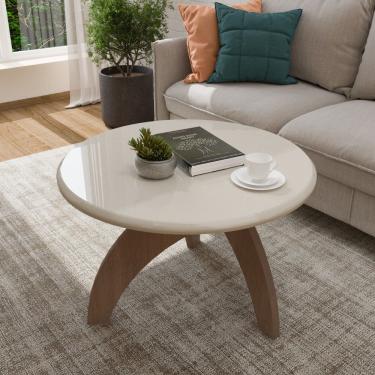 Imagem de Mesa de Centro Jade Cinamomo/Off White - Artely