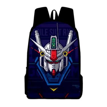 Imagem de Mochila Gundams Cartoon Kids School Nylon 30x13x40cm - Yiweisai