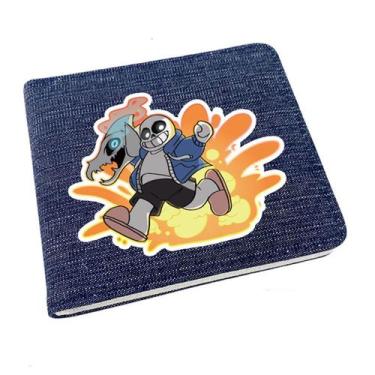 Imagem de Carteira, bolsa de moedas, couro, bifold, sem Undertale Anime - Yiweis